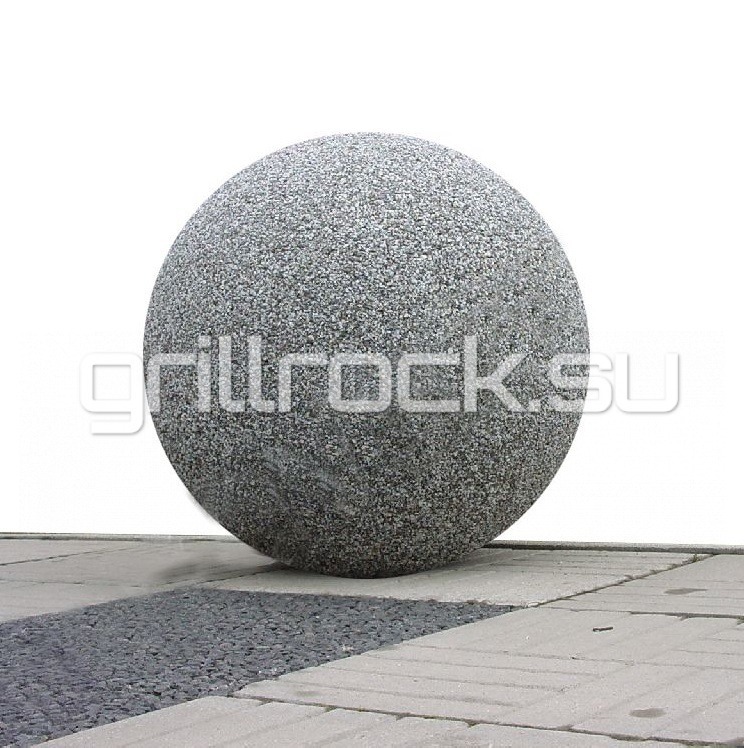 Ограничитель парковки «Сфера» бетонный уличный с каменной крошкой